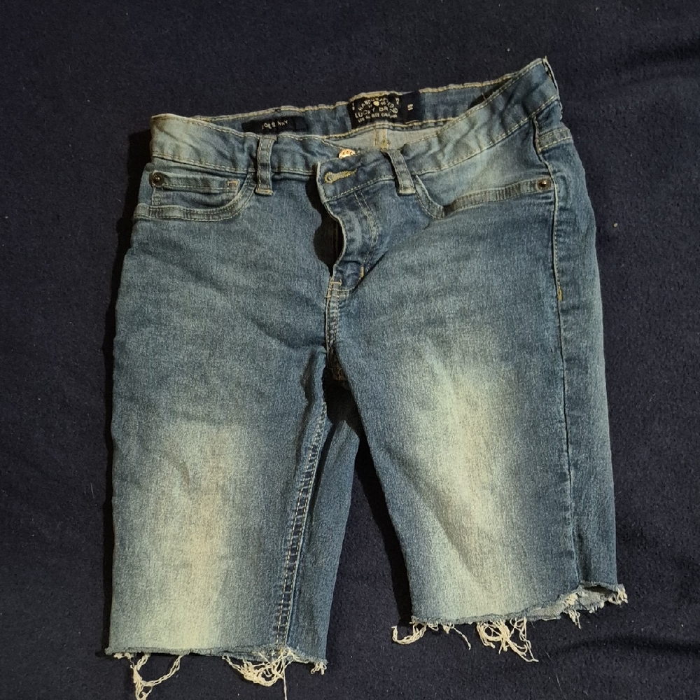 Lucky Brand Blue Distressed Denim Shorts
